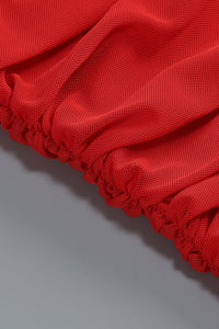 Off Shoulder Mesh Maxi Dress