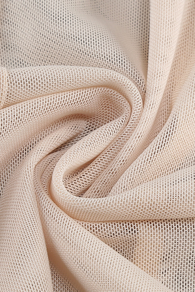 Off Shoulder Mesh Maxi Dress