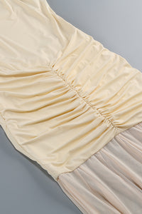 Off Shoulder Mesh Maxi Dress