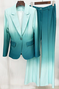 Ombre Pocket Blazer Suit