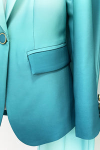 Ombre Pocket Blazer Suit