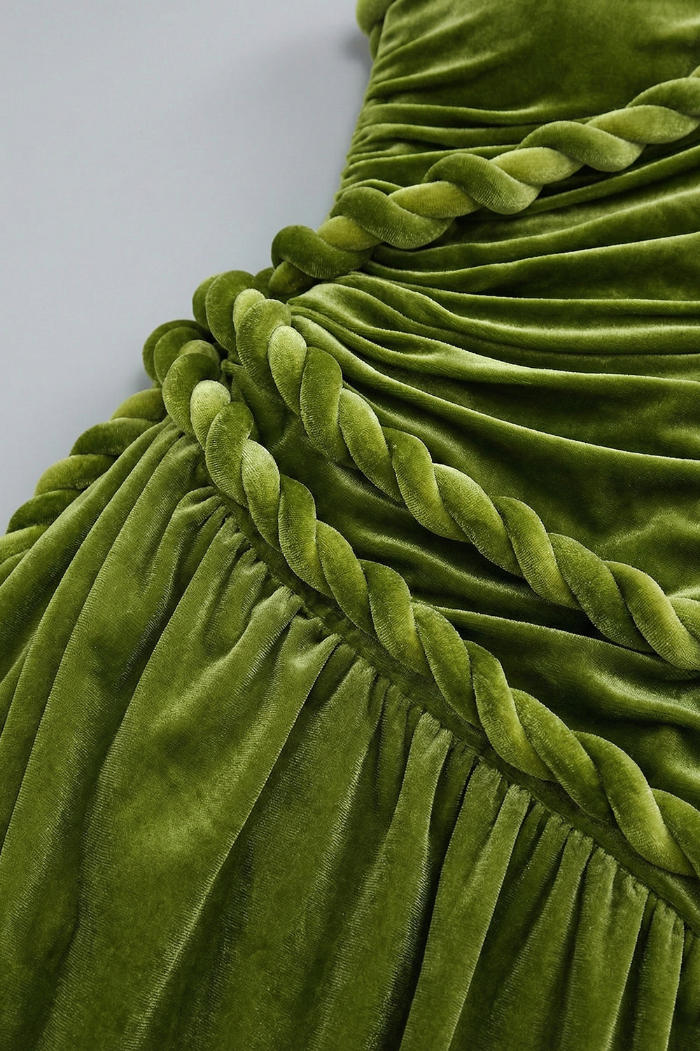 One Shoulder Draped Velvet Gown