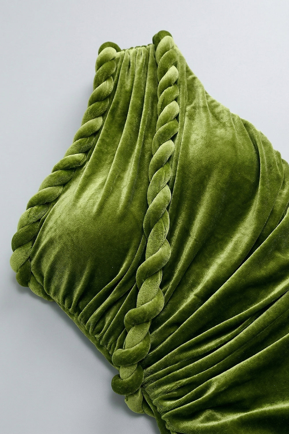 One Shoulder Draped Velvet Gown