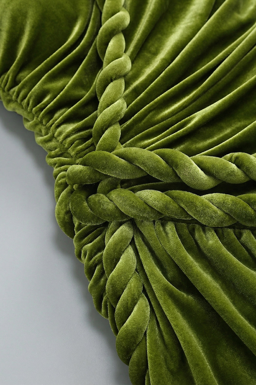 One Shoulder Draped Velvet Gown