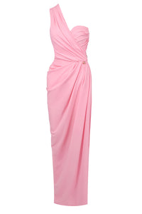 One Shoulder High Split Maxi Dress