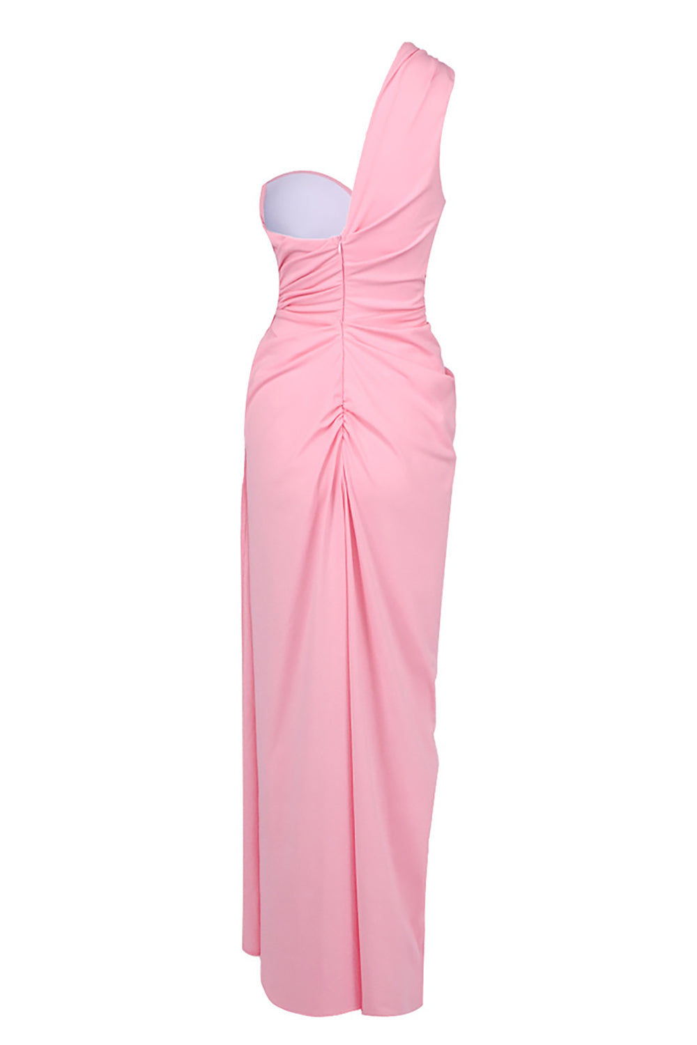 pink maxi dress with split boohoo Women's Plus Textured Split Cut Out Maxi Dress in Dusty Pink | Size: 16