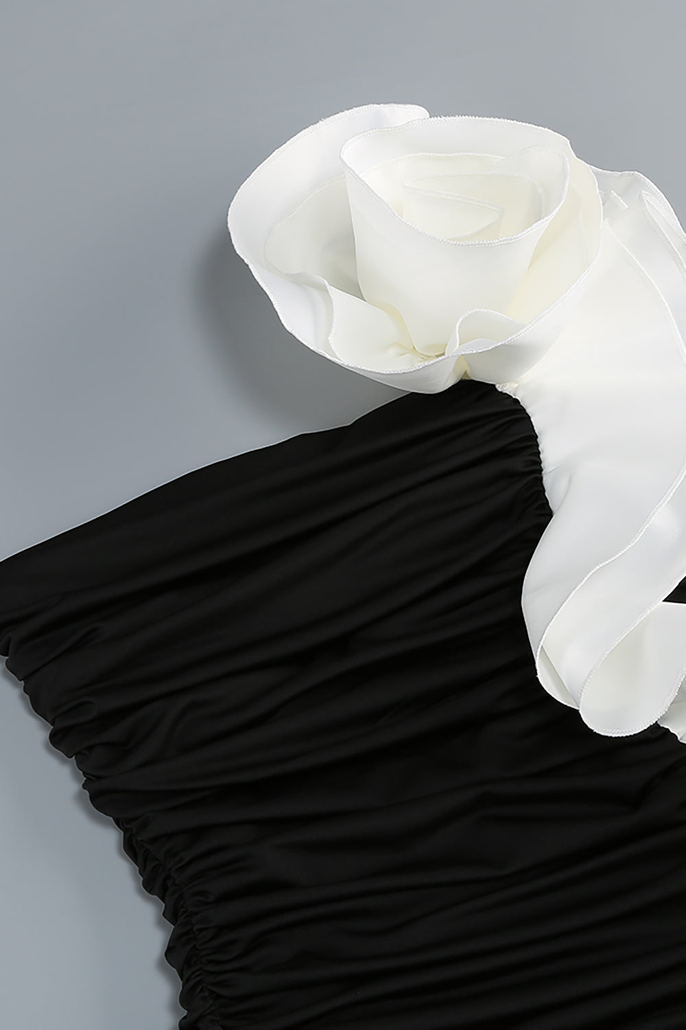 One Shoulder Peony Ruffle Maxi Dress