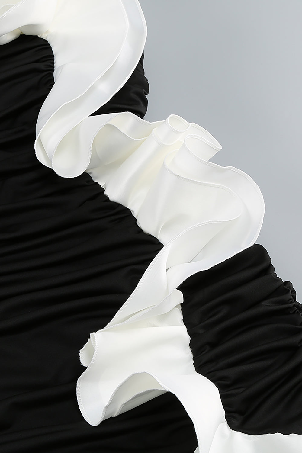 One Shoulder Peony Ruffle Maxi Dress