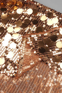 One Shoulder Sequin Maxi Dress