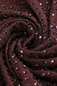 One Shoulder Slinky Diamante Mini Dress