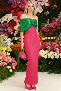 One shoulder Column Gown