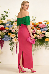 One shoulder Column Gown