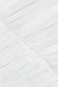 Pearl Crystal-trim Draped Two-Piece Set in Black White