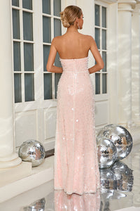 Pearl Sequin Embroidered Gown