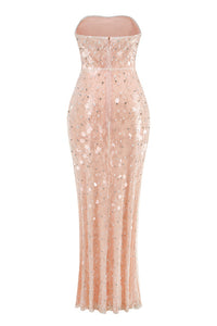 Pearl Sequin Embroidered Gown