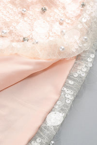 Pearl Sequin Embroidered Gown