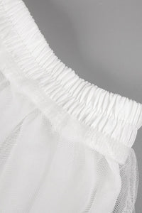 Strapless Petal Layerd Velvet A-line Dress