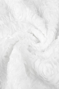 Strapless Petal Layerd Velvet A-line Dress