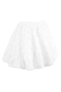 Strapless Petal Layerd Velvet A-line Dress