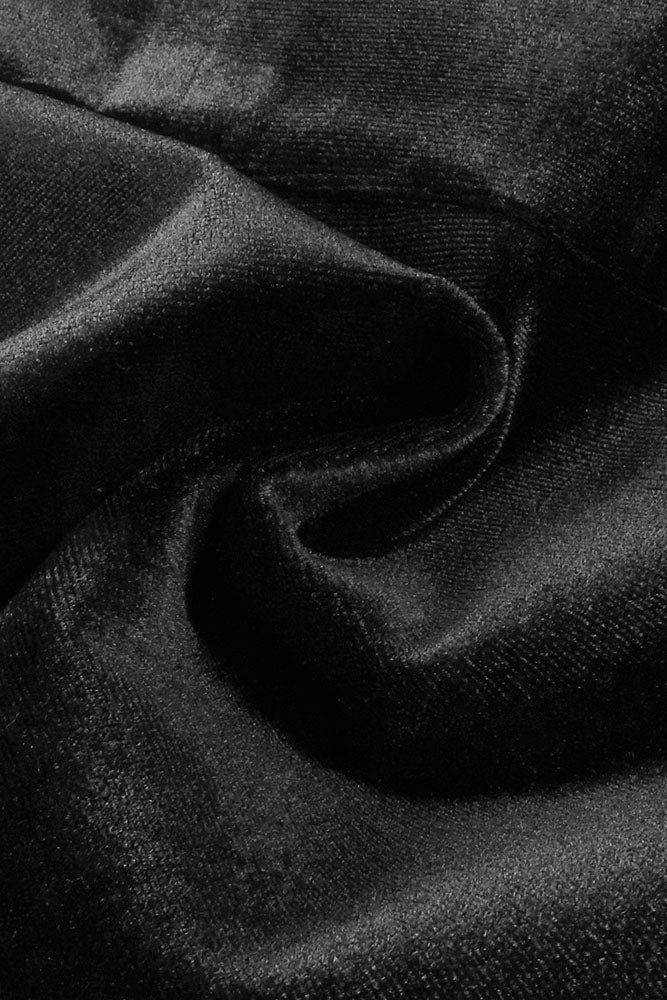 Strapless Petal Layerd Velvet A-line Dress