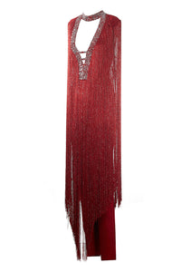 Plunging Tassel Jumpsuits