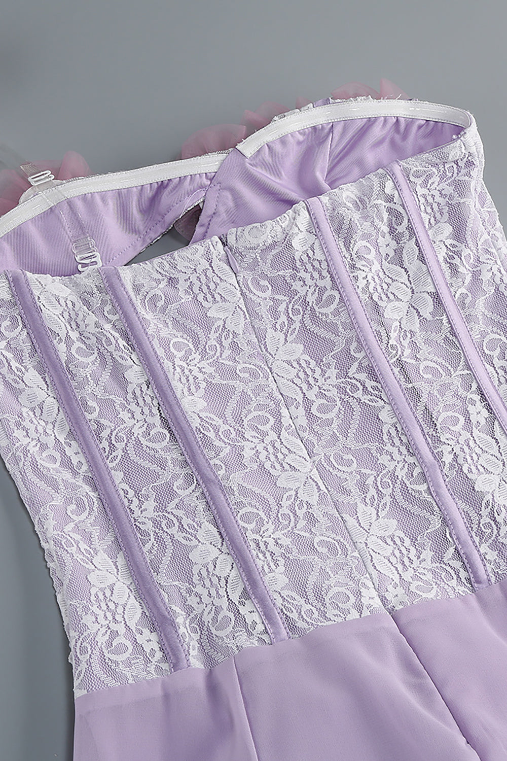 Rosette Applique Cutout Mermaid Dress