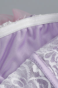 Rosette Applique Cutout Mermaid Dress