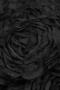 Rosette Applique Mermaid Gown