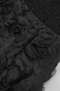 Rosette Applique Mermaid Gown