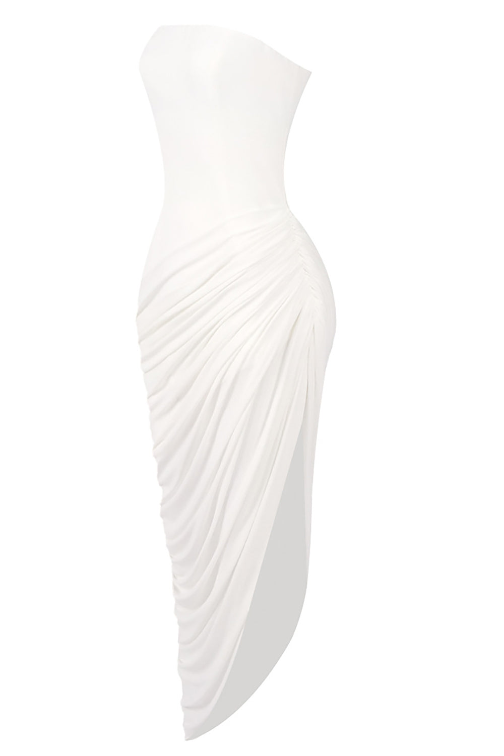 Satin Strapless Corset Detailed Maxi Dress