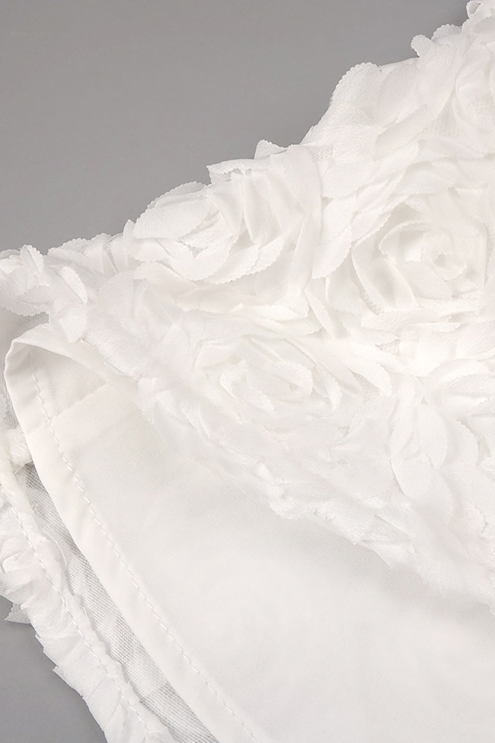 Satin Strapless Cream Top Wide Leg Pants