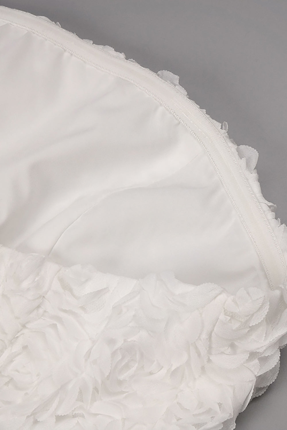 Satin Strapless Cream Top Wide Leg Pants