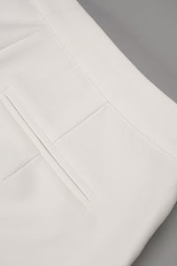 Satin Strapless Cream Top Wide Leg Pants