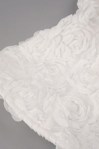 Satin Strapless Cream Top Wide Leg Pants