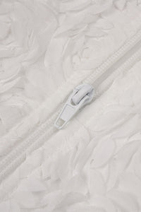 Satin Strapless Cream Top Wide Leg Pants