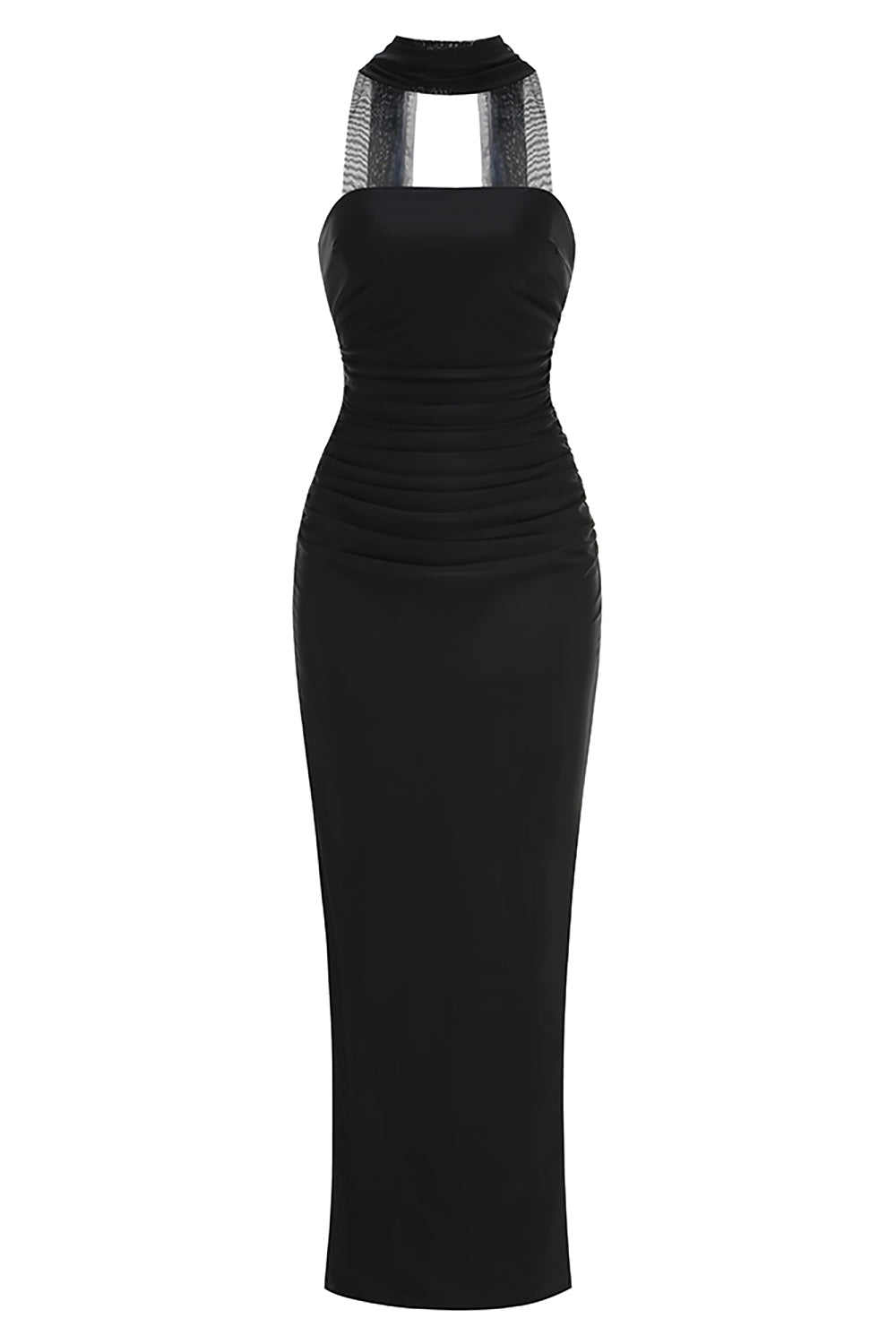 Scarf Strapless Corset Maxi Dress