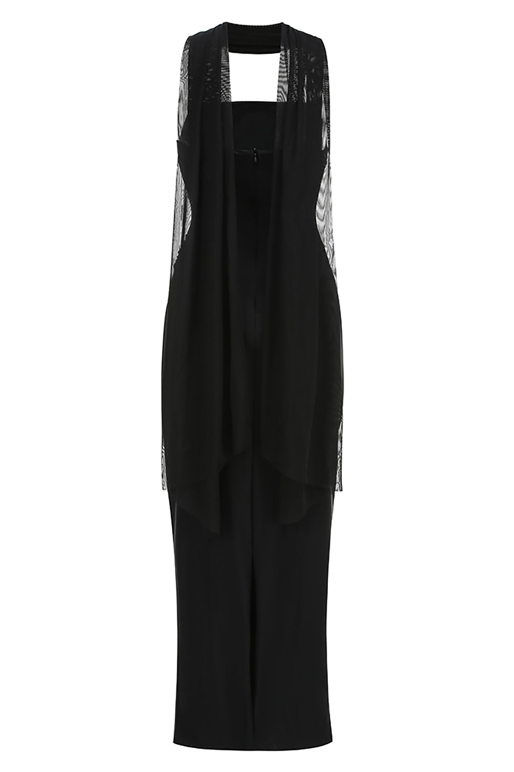 Scarf Strapless Corset Maxi Dress