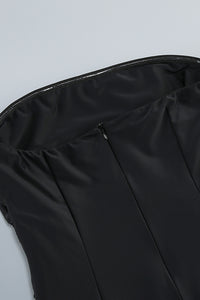 Scarf Strapless Corset Maxi Dress