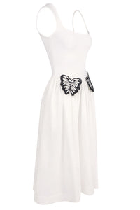 Scoop Neck Butterfly Detailing Maxi Dress