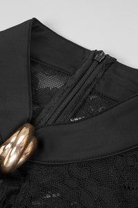 See Through Keyhole Lace Maxi Dress