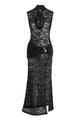 See Through Keyhole Lace Maxi Dress
