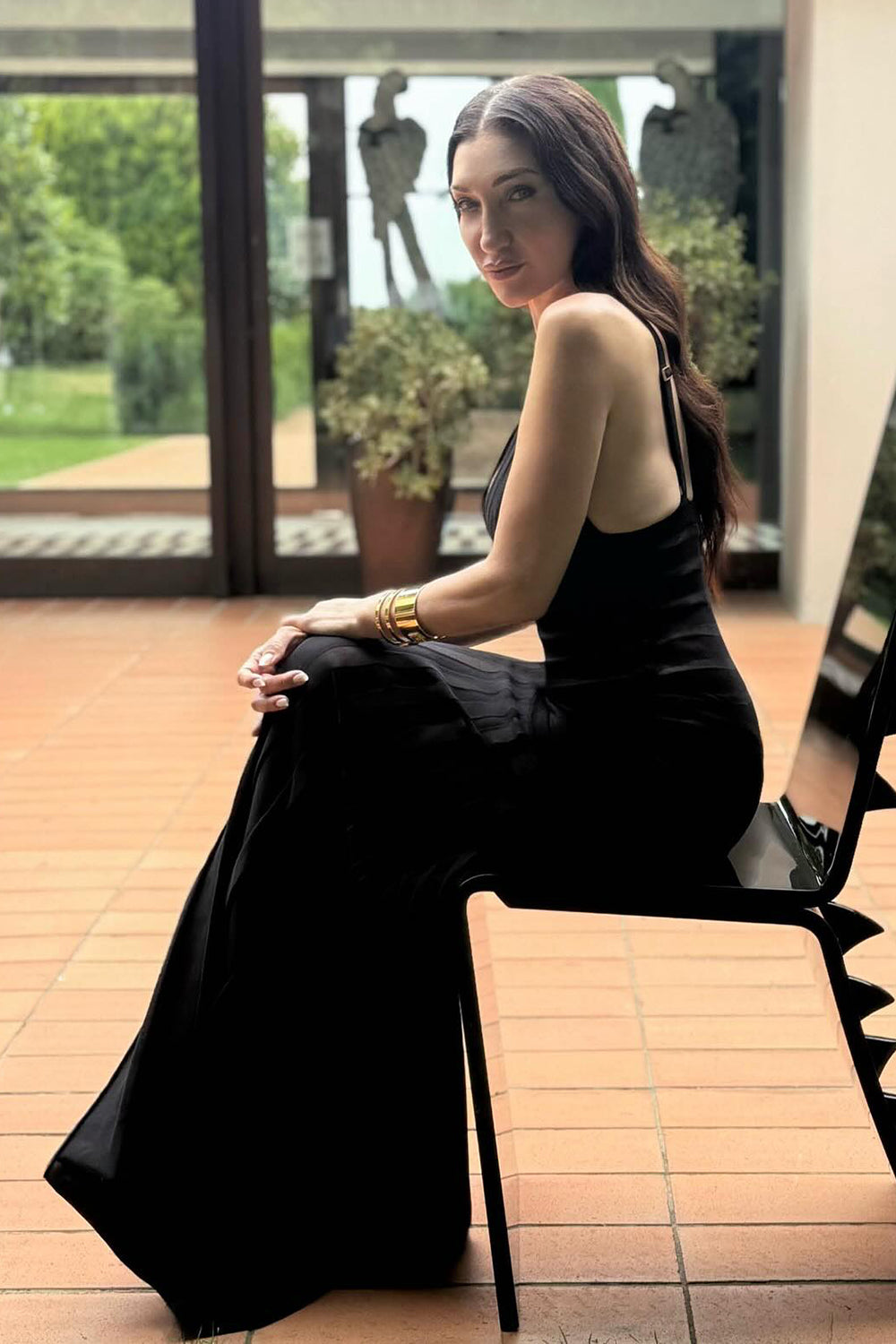 Semi-sheer Maxi Dress With Bras