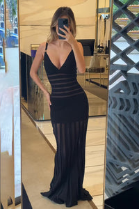 Semi-sheer Maxi Dress With Bras