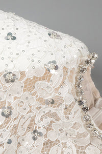 Sequin-Embellished Lace Dress