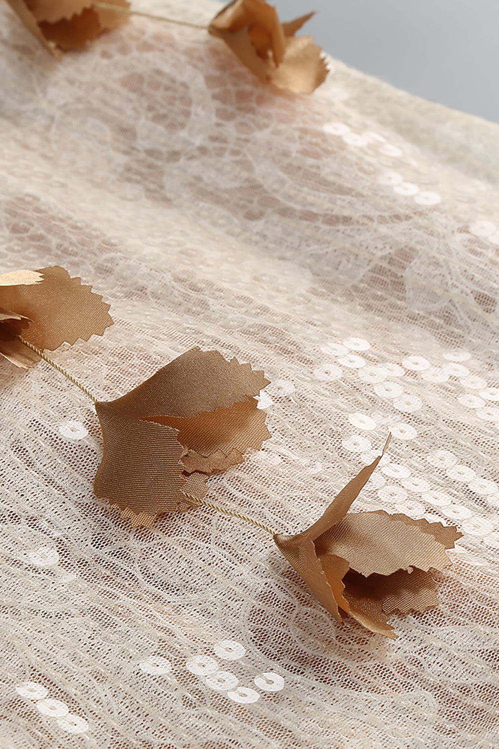 Sequin-embellished Floral Midi Dress