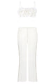 Sequin Beaded Fringe Detailed Top Trousers