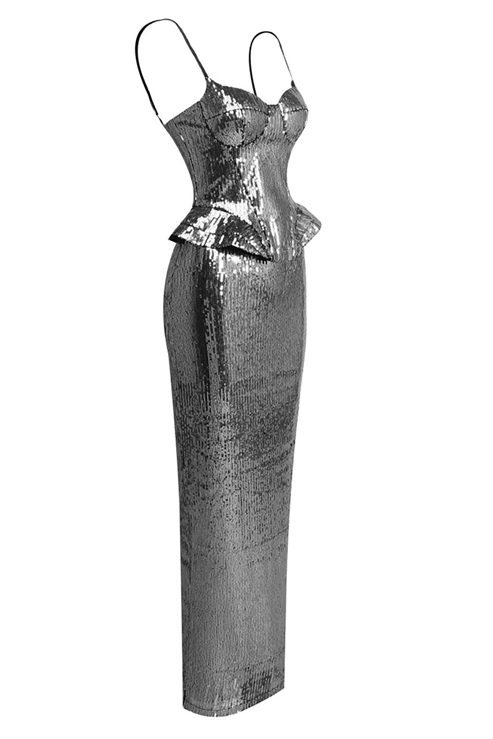 Sequin Corset With Maxi Dress