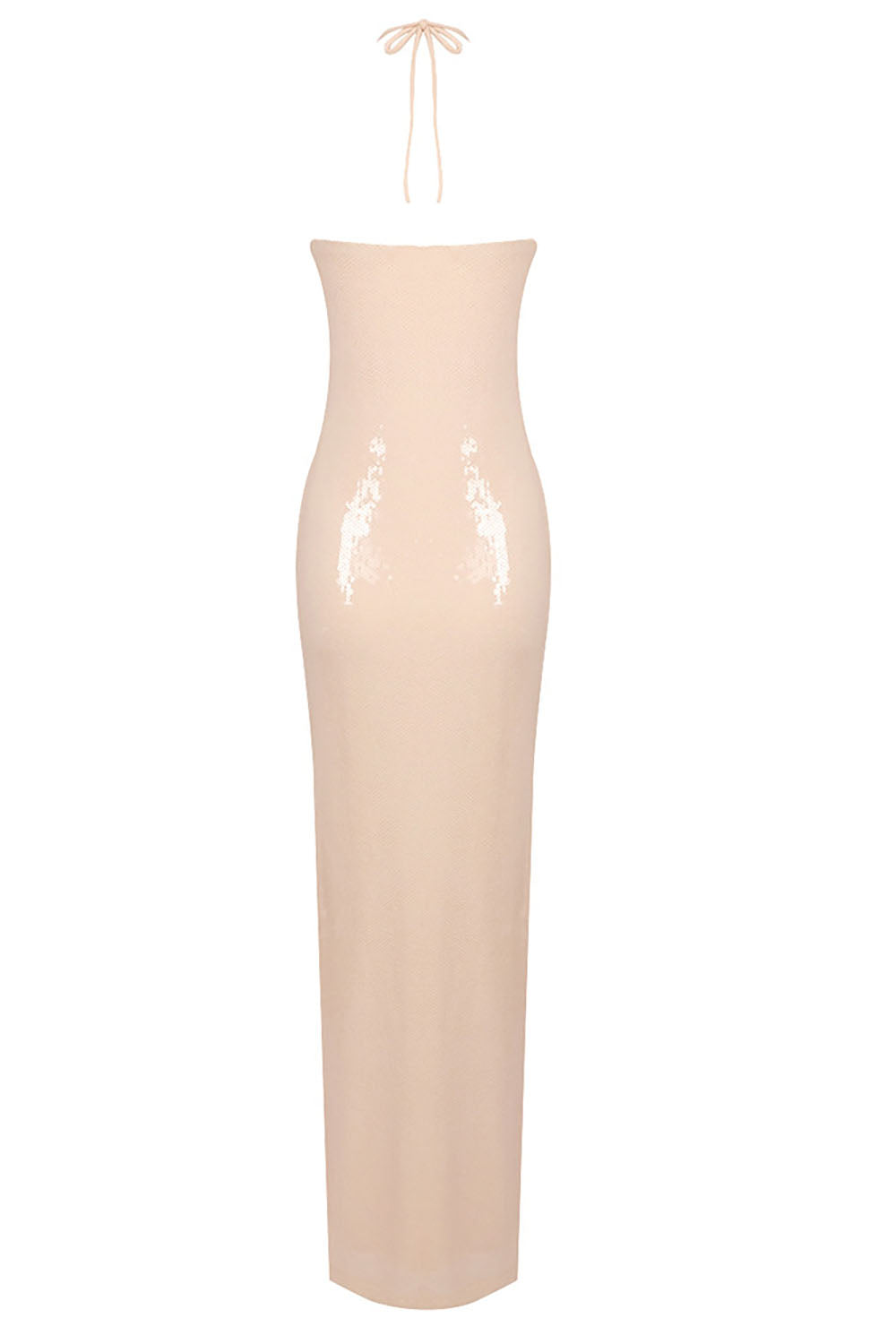 Halter Flower Sequin Embellished Maxi Dress IULOVER Halter Flower Sequin Embellished Maxi Dress IULOVER