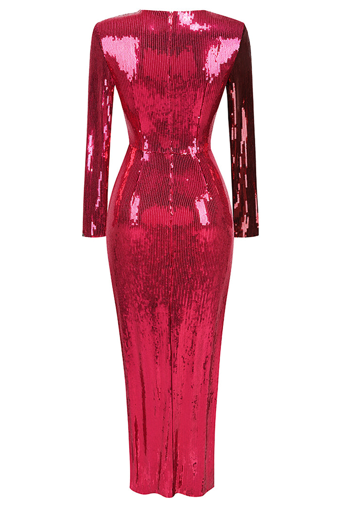 Sequin Slits Evening Gown