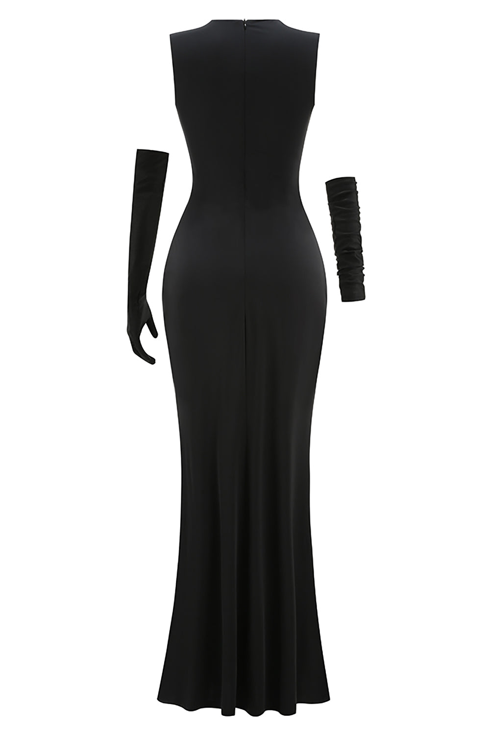 Sequin Detail Mxai Dress in Black With Gloves IULOVER Sequin Detail Mxai Dress in Black With Gloves IULOVER